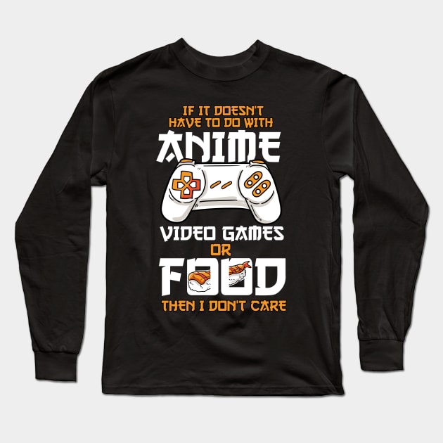 Anime Video Games Food Sushi Gaming Merch Otaku Gift Anime Long Sleeve T-Shirt by TheTeeBee